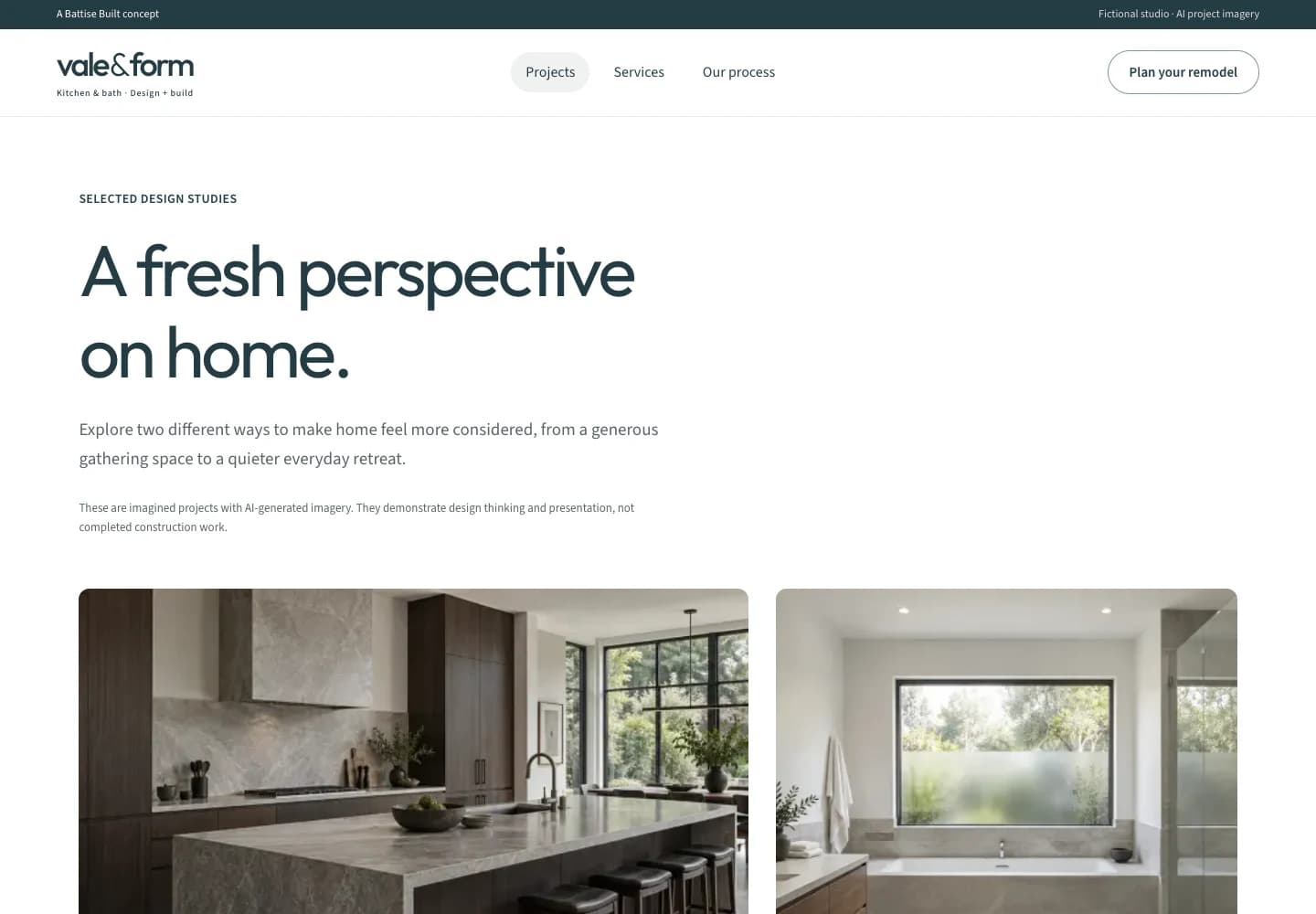 Vale & Form project showcase
